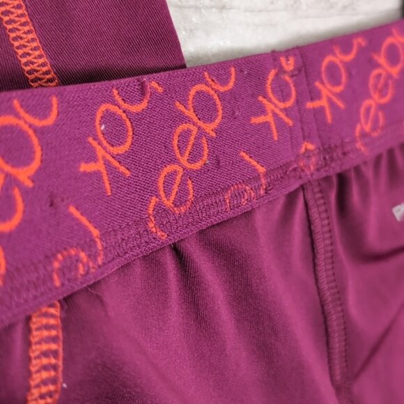 3/$20 Reebok Athletic Leggings Compression Workout Logo Contoured Gym Sporty - Picture 8 of 11